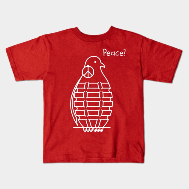 Peace? Kids T-Shirt by opippi